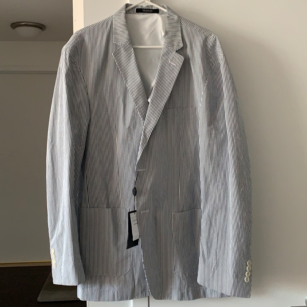 Todd Snyder SEERSUCKER TRAVELER SUIT JACKET